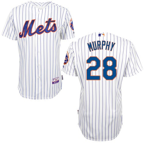 Daniel Murphy New York Mets #28 Home Big And Tall Cool Base Jersey - White