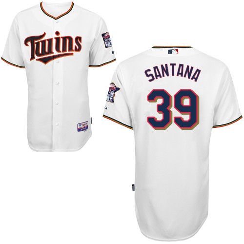 Daniel Santana Minnesota Twins #39 Home Big And Tall Cool Base Jersey - White