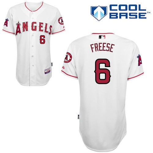 David Freese Los Angeles Angels Of Anaheim #6 Home Big And Tall Cool Base Jersey - White