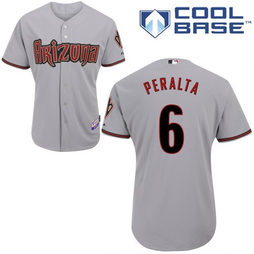 David Peralta Arizona Diamondbacks #6 Away Big And Tall Cool Base Jersey - Gray