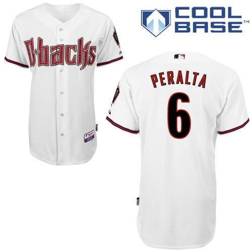 David Peralta Arizona Diamondbacks #6 Home Big And Tall Cool Base Jersey - White