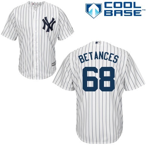 Dellin Betances New York Yankees #68 Home Big And Tall Cool Base Jersey - White