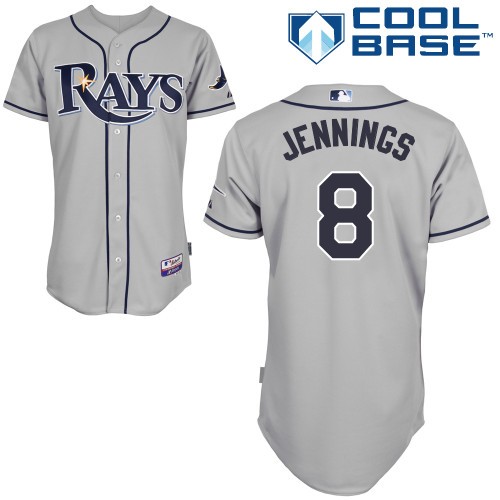 Desmond Jennings Tampa Bay Rays #8 Away Big And Tall Cool Base Jersey - Gray