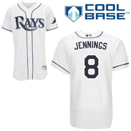 Desmond Jennings Tampa Bay Rays #8 Home Big And Tall Cool Base Jersey - White