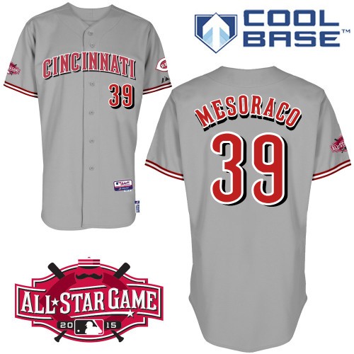 Devin Mesoraco Cincinnati Reds #39 Away All Star Big And Tall Cool Base Jersey - Gray