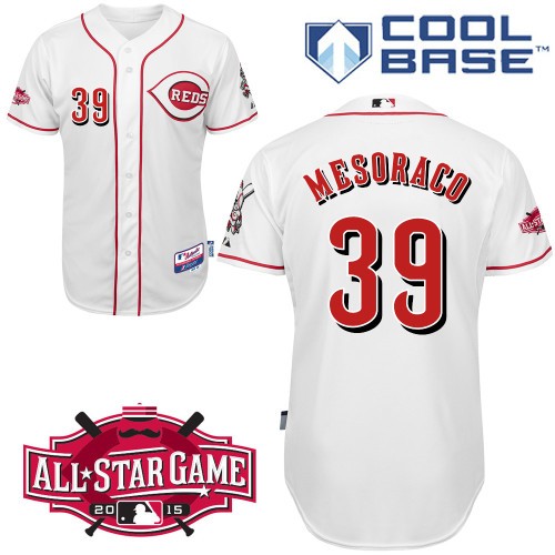 Devin Mesoraco Cincinnati Reds #39 Home All Star Big And Tall Cool Base Jersey - White