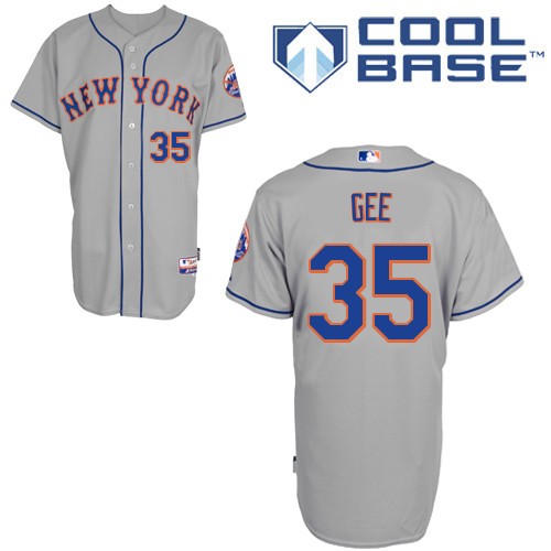 Dillon Gee New York Mets #35 Away Big And Tall Cool Base Jersey - Gray