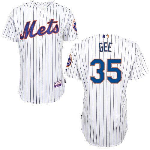 Dillon Gee New York Mets #35 Home Big And Tall Cool Base Jersey - White