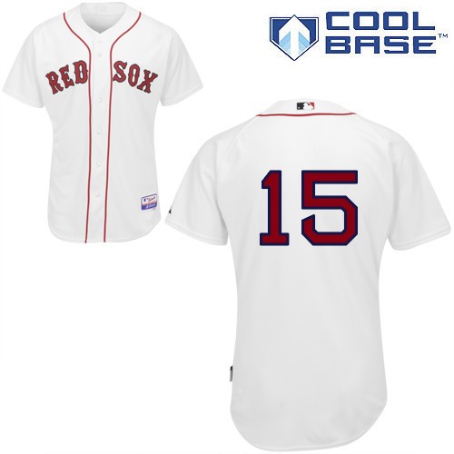 Dustin Pedroia Boston Red Sox #15 Home Big And Tall Cool Base Jersey - White