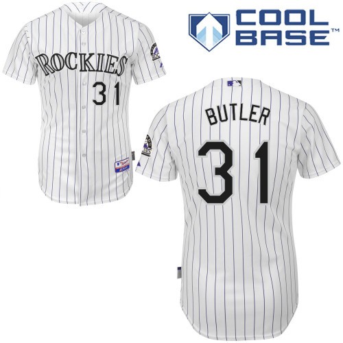 Eddie Butler Colorado Rockies #31 Home Big And Tall Cool Base Jersey - White