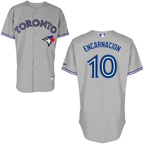 Edwin Encarnacion Toronto Blue Jays #10 Away Big And Tall Cool Base Jersey - Gray