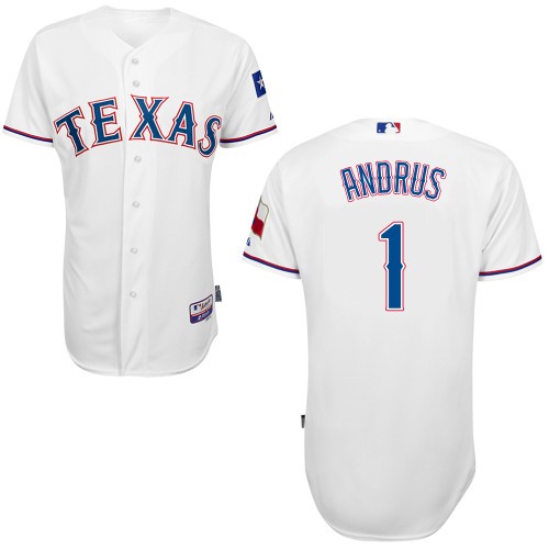 Elvis Andrus Texas Rangers #1 Home Big And Tall Cool Base Jersey - White