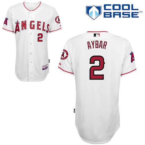 Erick Aybar Los Angeles Angels Of Anaheim #2 Home Big And Tall Cool Base Jersey - White