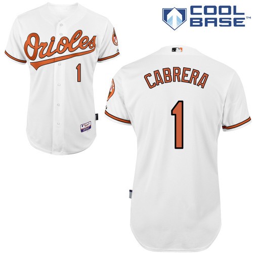 Everth Cabrera Baltimore Orioles #1 Home Big And Tall Cool Base Jersey - White