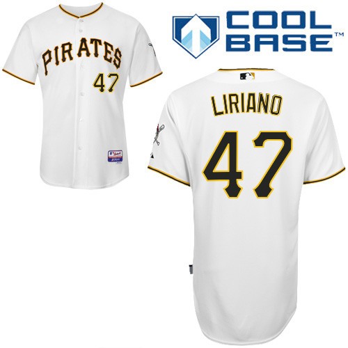 Francisco Liriano Pittsburgh Pirates #47 Home Big And Tall Cool Base Jersey - White