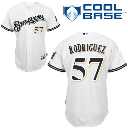 Francisco Rodriguez Milwaukee Brewers #57 Home Big And Tall Cool Base Jersey - White