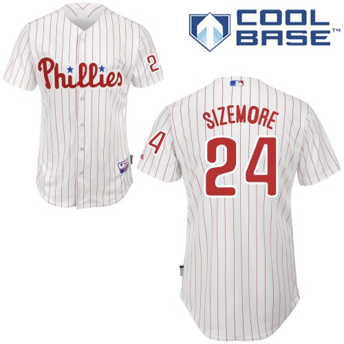 Grady Sizemore Philadelphia Phillies #24 Home Big And Tall Cool Base Jersey - White