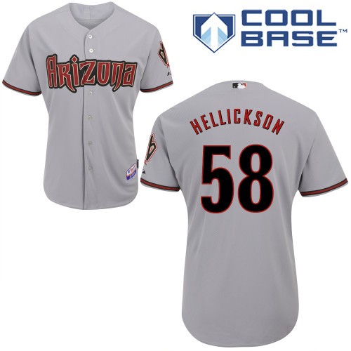 Hellickson Arizona Diamondbacks #58 Away Big And Tall Cool Base Jersey - Gray