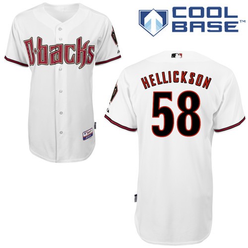 Hellickson Arizona Diamondbacks #58 Home Big And Tall Cool Base Jersey - White