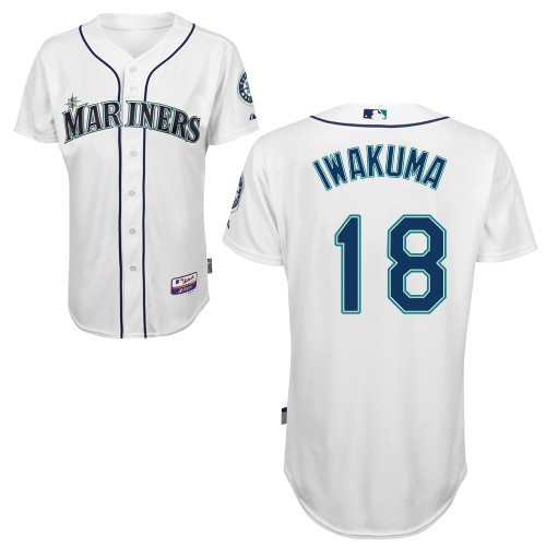 Hisashi Iwakuma Seattle Mariners #18 Home Big And Tall Cool Base Jersey - White