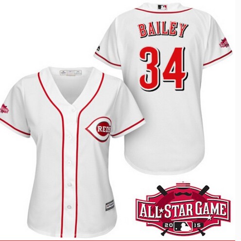 Homer Bailey Cincinnati Reds #34 Home All Star Big And Tall Cool Base Jersey - White