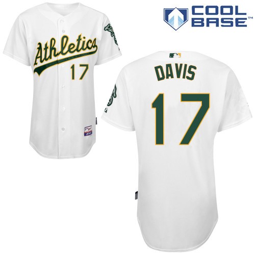 Ike Davis Oakland Athletics #17 Home Big And Tall Cool Base Jersey - White