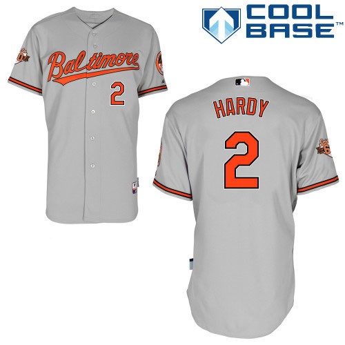 J. J. Hardy Baltimore Orioles #2 Away Big And Tall Cool Base Jersey - Gray