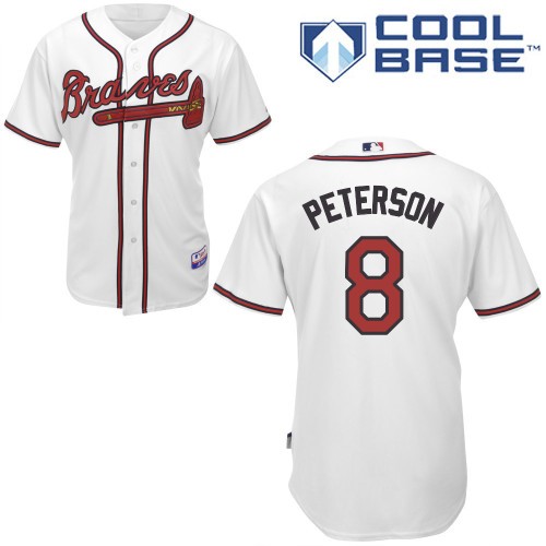 Jace Peterson Atlanta Braves #8 Home Big And Tall Cool Base Jersey - White