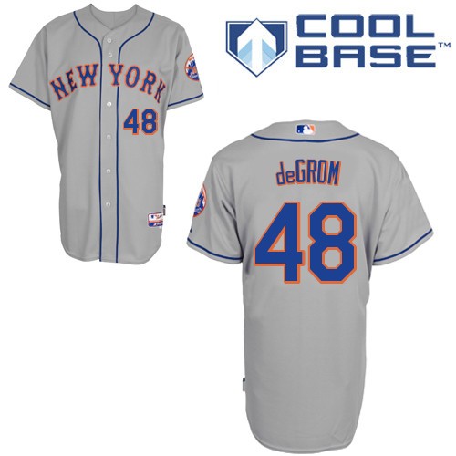 Jacob DeGrom New York Mets #48 Away Big And Tall Cool Base Jersey - Gray