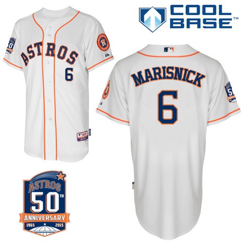 Jake Marisnick Houston Astros #6 Home 50th Big And Tall Cool Base Jersey - White