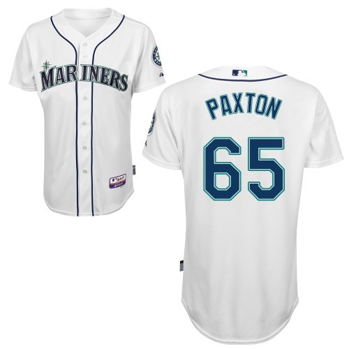 James Paxton Seattle Mariners #65 Home Big And Tall Cool Base Jersey - White