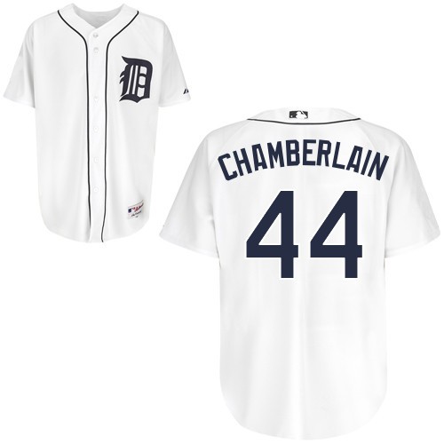 Joba Chamberlain Detroit Tigers #44 Home Big And Tall Cool Base Jersey - White