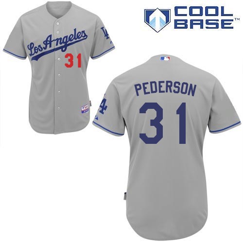 Joc Pederson Los Angeles Dodgers #31 Away Big And Tall Cool Base Jersey - Gray