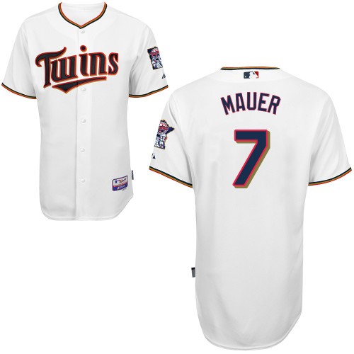 Joe Mauer Minnesota Twins #7 Home Big And Tall Cool Base Jersey - White