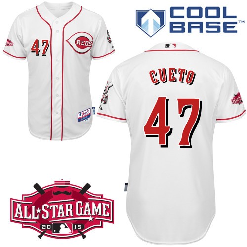 Johnny Cueto Cincinnati Reds #47 Home All Star Big And Tall Cool Base Jersey - White