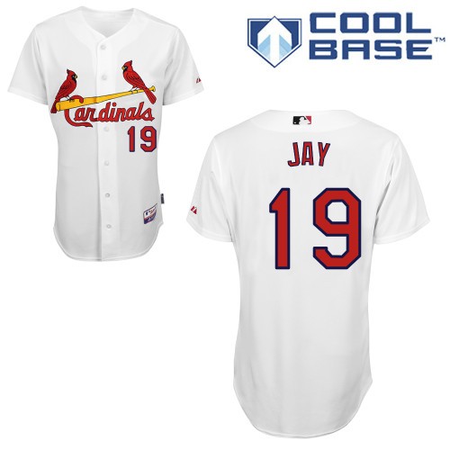 Jon Jay St. Louis Cardinals #19 Home Big And Tall Cool Base Jersey - White