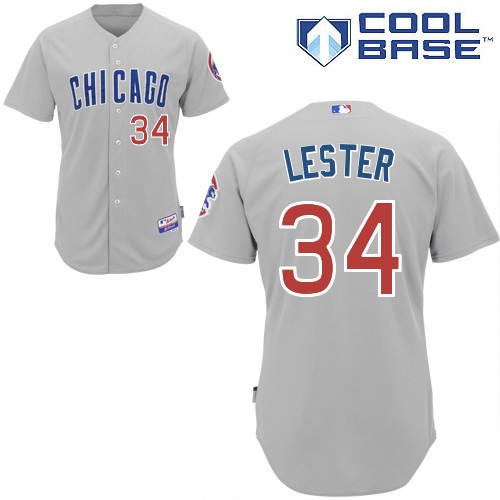 Jon Lester Chicago Cubs #34 Away Big And Tall Cool Base Jersey - Gray