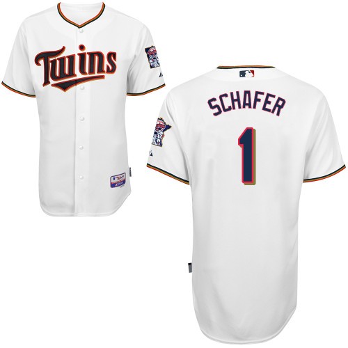 Jordan Schafer Minnesota Twins #1 Home Big And Tall Cool Base Jersey - White