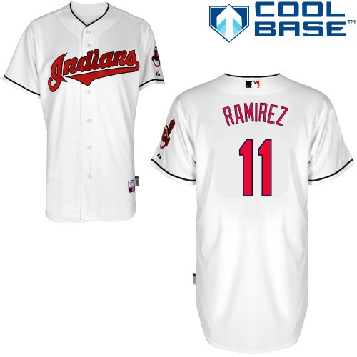 Jose Ramirez Cleveland Indians #11 Home Big And Tall Cool Base Jersey - White