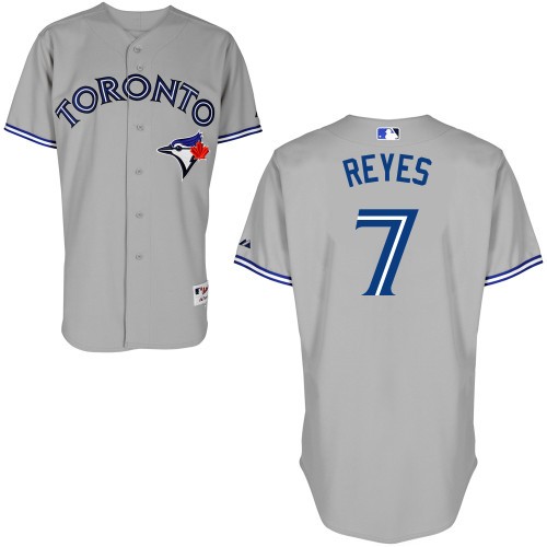 Jose Reyes Toronto Blue Jays #7 Away Big And Tall Cool Base Jersey - Gray