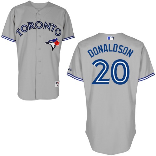 Josh Donaldson Toronto Blue Jays #20 Away Big And Tall Cool Base Jersey - Gray