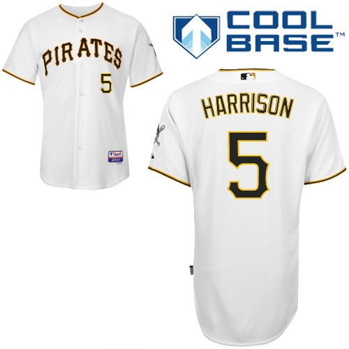 Josh Harrison Pittsburgh Pirates #5 Home Big And Tall Cool Base Jersey - White