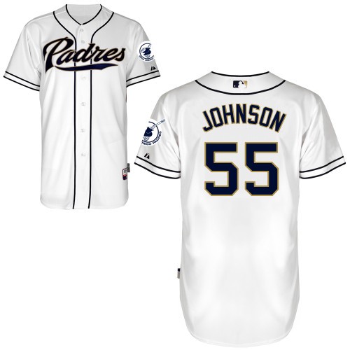 Josh Johnson San Diego Padres #55 Home Big And Tall Cool Base Jersey - White