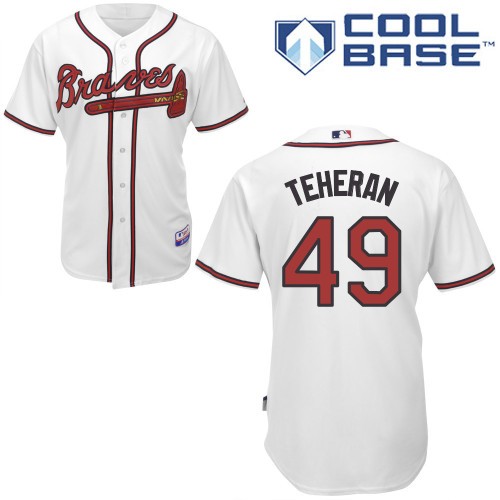 Julio Teheran Atlanta Braves #49 Home Big And Tall Cool Base Jersey - White