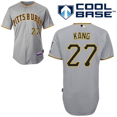 Jung-ho Kang Pittsburgh Pirates #27 Away Big And Tall Cool Base Jersey - Gray