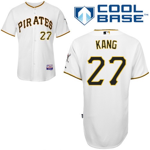 Jung-ho Kang Pittsburgh Pirates #27 Home Big And Tall Cool Base Jersey - White