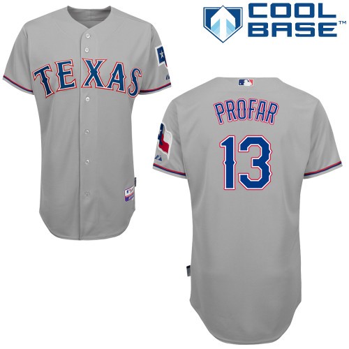 Jurickson Profar Texas Rangers #13 Away Big And Tall Cool Base Jersey - Gray