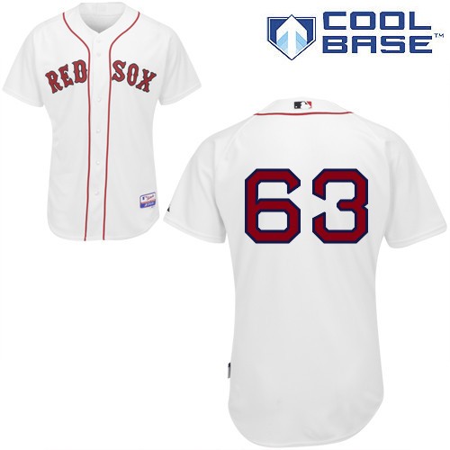 Justin Masterson Boston Red Sox #63 Home Big And Tall Cool Base Jersey - White