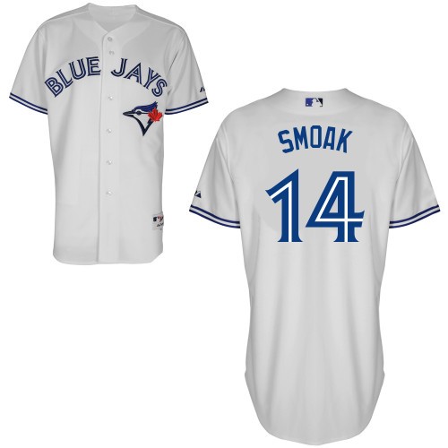 Justin Smoak Toronto Blue Jays #14 Home Big And Tall Cool Base Jersey - White