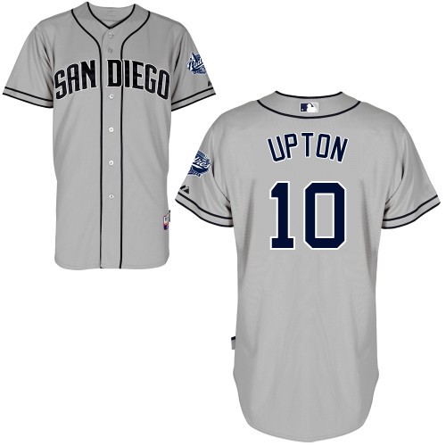 Justin Upton San Diego Padres #10 Away Big And Tall Cool Base Jersey - Gray